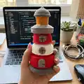 Lighthouse Stacking Toy Amigurumi Pattern step 1 - construction progress