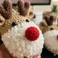 Christmas Reindeer Slippers Pattern step 2 - assembly progress