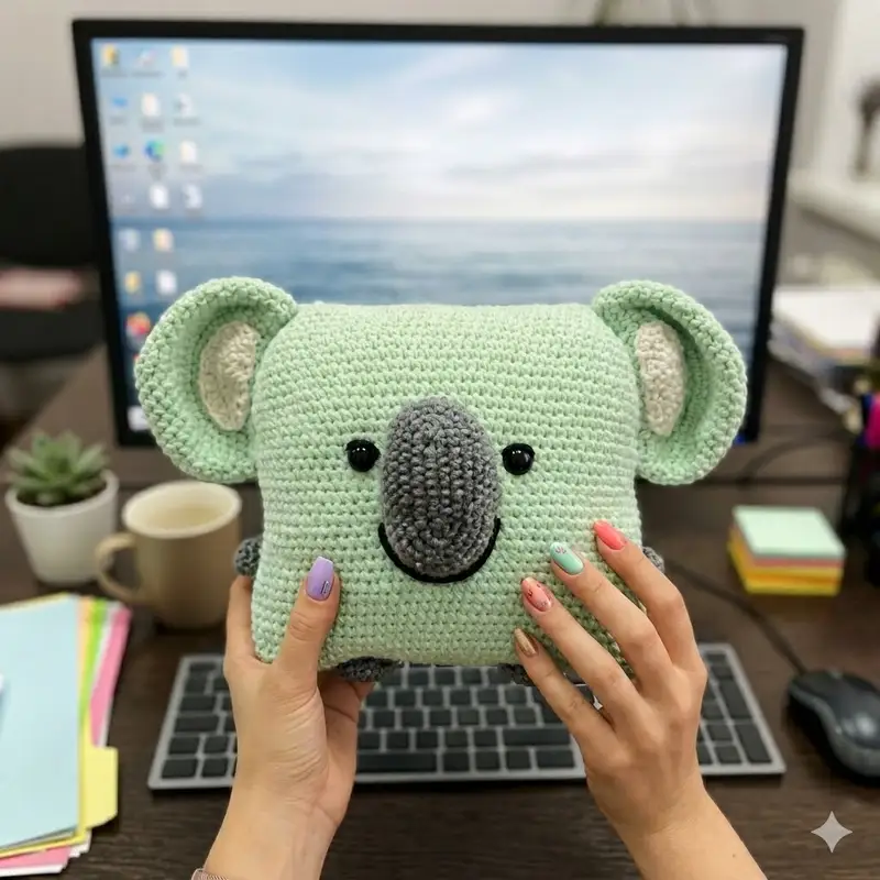 Complimentary Intermediate crochet pattern: Pillow-koala Amigurumi Pattern - Simple to follow guide