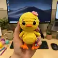 Little Chick Amigurumi Pattern step 1 - construction progress