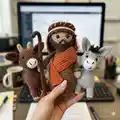 Shepherd, Bull and Donkey Amigurumi Pattern step 1 - construction progress