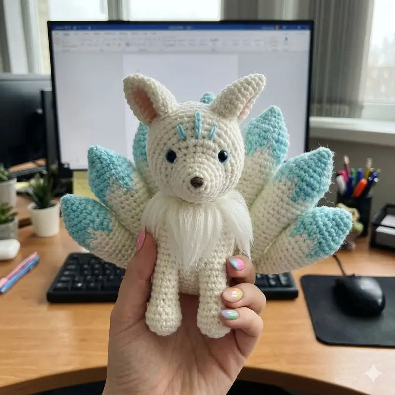 Complimentary Intermediate crochet pattern: Fuyuko The Kitsune Amigurumi Pattern - Simple to follow guide