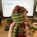 Alice the Doll Amigurumi Pattern step 2 - assembly progress