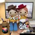 Jessy and Woody The Toy Story Amigurumi Pattern step 2 - assembly progress