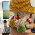 Tofi the Mushroom Amigurumi Pattern step 3 - details and accessories