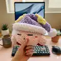 Sleeping Pink Puff (Sleeping Kirby) Amigurumi Pattern step 4 - final assembly and finishing