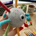 SpaceBall Amigurumi Pattern step 2 - assembly progress