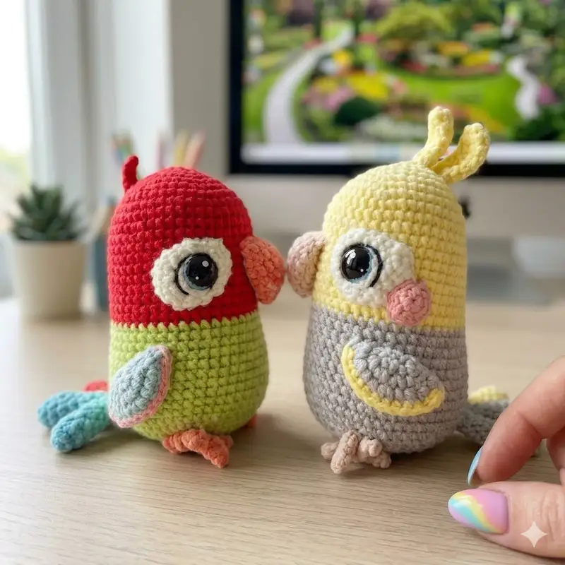 Complimentary Intermediate crochet pattern: Bullfinch Amigurumi Pattern - Simple to follow guide