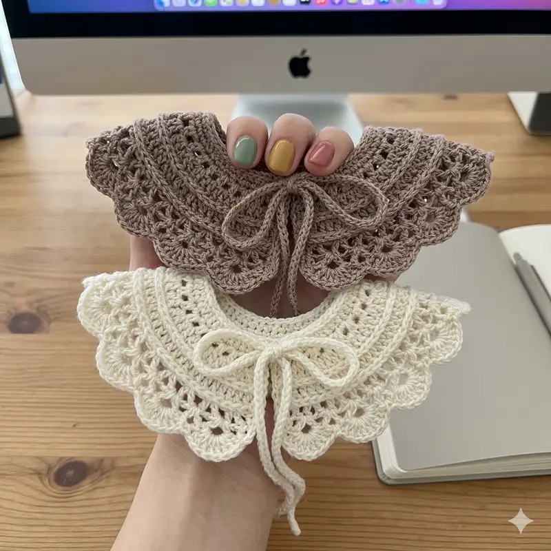 Complimentary Intermediate crochet pattern: Lovely Collar Crochet Pattern - Simple to follow guide