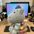 Bepo the little hippo Amigurumi Pattern step 3 - details and accessories