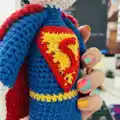 Superman Amigurumi Pattern step 2 - assembly progress
