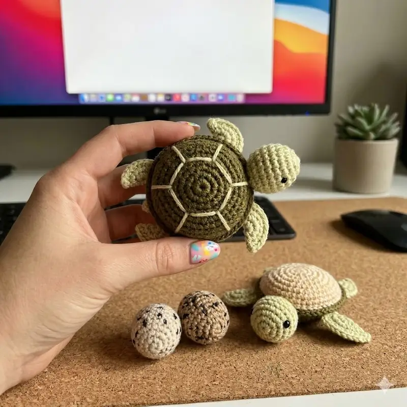 Complimentary Intermediate crochet pattern: Turtles Amigurumi Pattern - Simple to follow guide