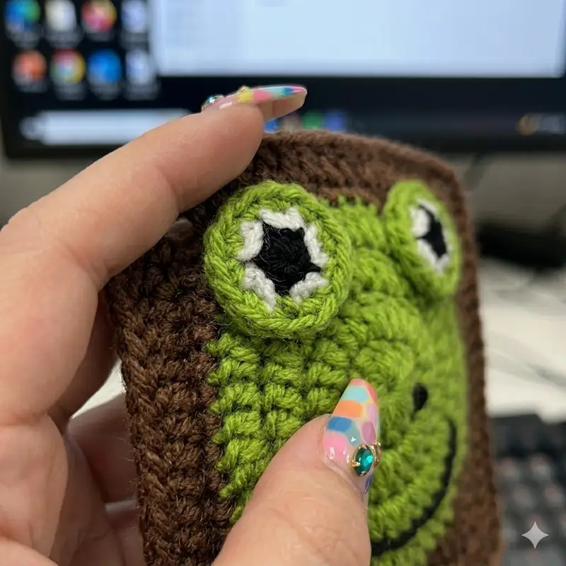 Complimentary Intermediate crochet pattern: Frog Granny Square Crochet Pattern - Simple to follow guide