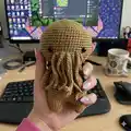 Baby Cthulhu Amigurumi Pattern step 1 - construction progress
