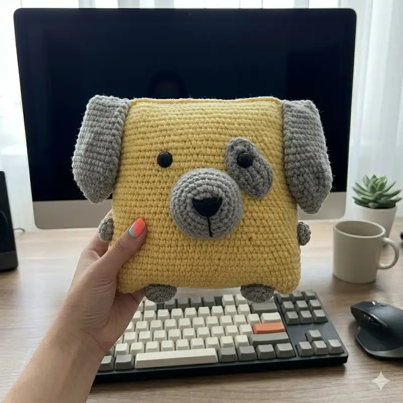 Complimentary Intermediate crochet pattern: Pillow-dog Amigurumi Pattern - Simple to follow guide