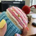 Reversible Muffin Toy Amigurumi Pattern step 2 - assembly progress