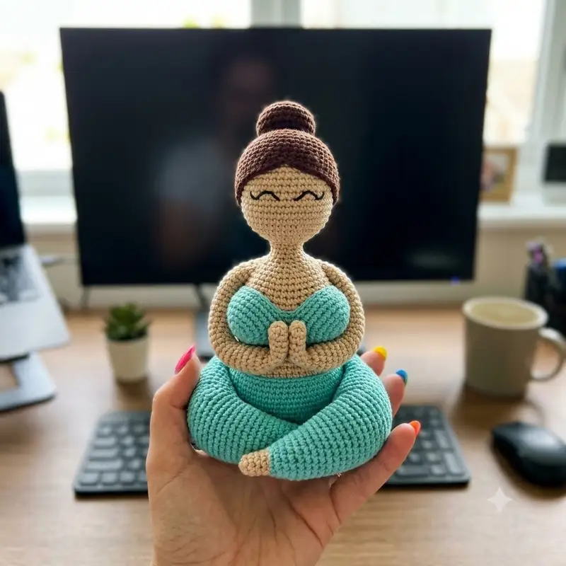 Complimentary Intermediate crochet pattern: Yogi Girl Amigurumi Pattern - Simple to follow guide