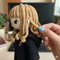 Hermione Granger Amigurumi Pattern step 3 - details and accessories