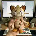 Meowth Amigurumi Pattern step 4 - final assembly and finishing