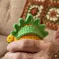 Pineapple Rex Amigurumi Pattern step 2 - assembly progress