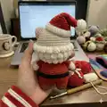 Santa Christmas Cat Amigurumi Pattern step 4 - final assembly and finishing