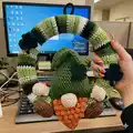 Lucky Gnome Wreath Amigurumi Pattern step 4 - final assembly and finishing