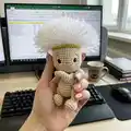 Baby Dandelion Amigurumi Pattern step 1 - construction progress