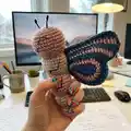 Ava the Butterfly Amigurumi Pattern step 2 - assembly progress