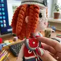 Sailor Girl Amigurumi Pattern step 3 - details and accessories
