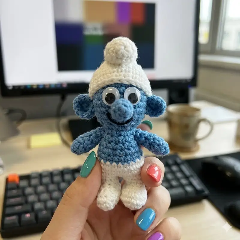 Complimentary Intermediate crochet pattern: Smurf Amigurumi Pattern - Simple to follow guide