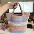 By Your Side Basket Bag Pattern step 1 - construction progress