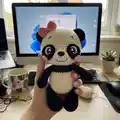Panda Amigurumi Pattern step 1 - construction progress