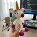 Sweet Unicorn Amigurumi Pattern step 1 - construction progress