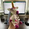 Sweet Unicorn Amigurumi Pattern step 1 - construction progress