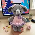 Nina The Plush Elephant Amigurumi Pattern step 3 - details and accessories