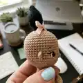 Mini Baby Doll Amigurumi Pattern step 2 - assembly progress