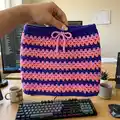 Granny Clusters Crochet Skirt Pattern step 1 - construction progress