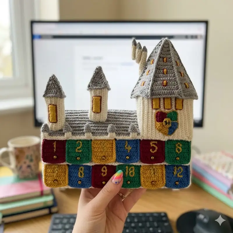 Complimentary Intermediate crochet pattern: Hogwarts Castle Amigurumi Pattern - Simple to follow guide