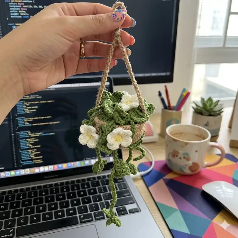 Complimentary Intermediate crochet pattern: Plant Car Pattern - Simple to follow guide