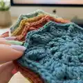 Sunburst Coasters Pattern step 3 - details and accessories