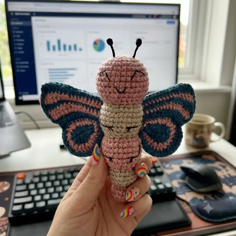 Complimentary Beginner Friendly crochet pattern: Ava the Butterfly Amigurumi Pattern - Simple to follow guide