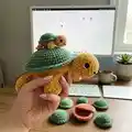 Turtle Memory Game Amigurumi Pattern step 2 - assembly progress