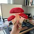 Lighted Mushroom Collection #2 Amigurumi Pattern step 1 - construction progress