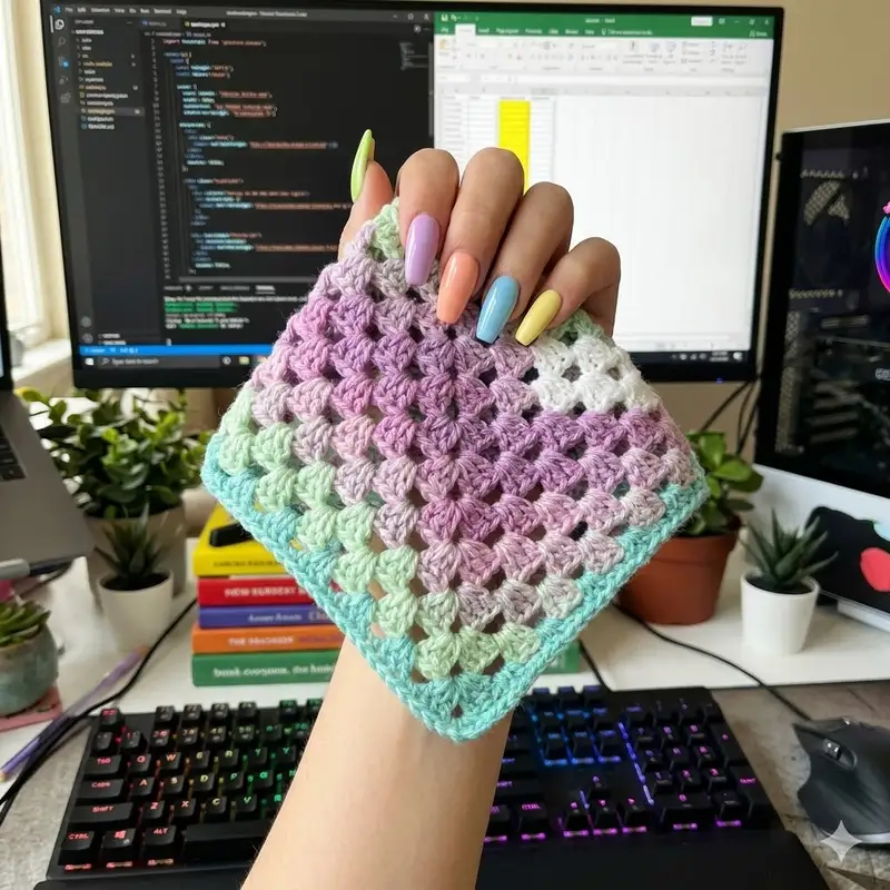 Complimentary Beginner Friendly crochet pattern: Caron Crochet Hair Bandana Pattern - Simple to follow guide