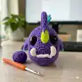 Erebus the Angler Fish Amigurumi Pattern step 3 - details and accessories
