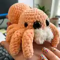 Low Sew Spider Amigurumi Pattern step 2 - assembly progress