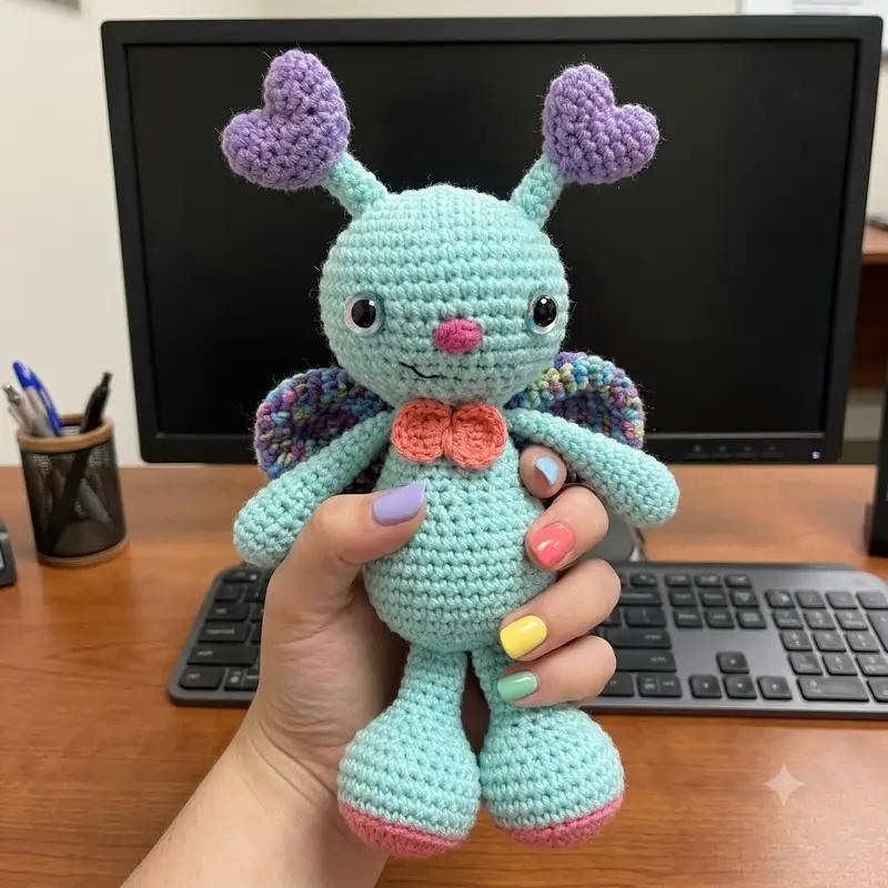 Complimentary Intermediate crochet pattern: Blue the Butterfly Amigurumi Pattern - Simple to follow guide