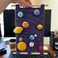 Solar System Wall Hanging Pattern step 1 - construction progress