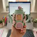 Spring Teapot House Amigurumi Pattern step 1 - construction progress