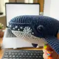 Whale Amigurumi Pattern step 2 - assembly progress